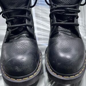 Dr. Martens Black Textured Leather Shoes Boots Size 10